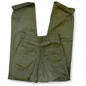 Vintage y2k utility workwear army green straight leg pants waist 30" length 33"